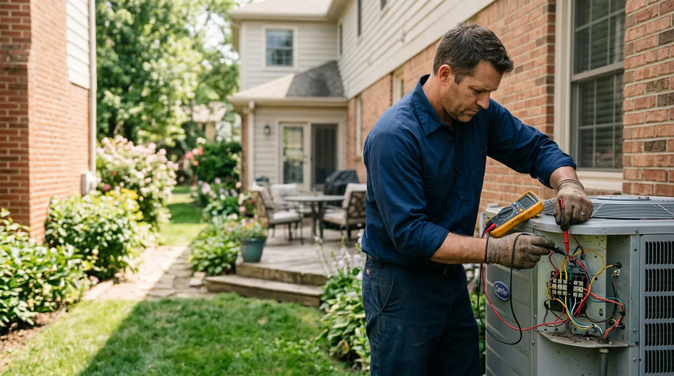 HVAC technician working near North Waterford, ME